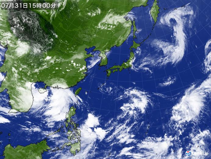 実況天気図(2019年07月31日)