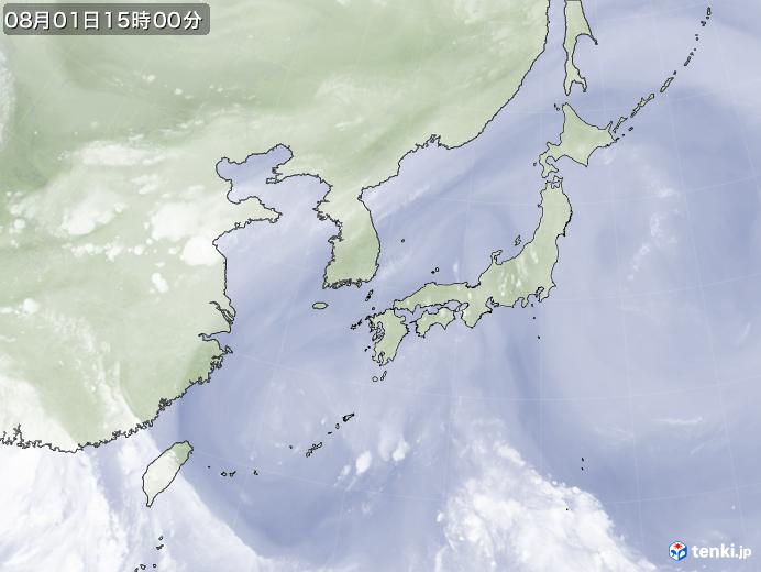 実況天気図(2019年08月01日)