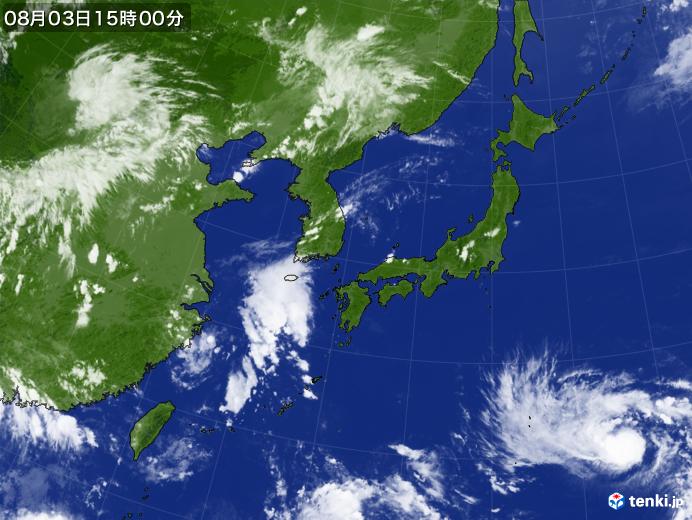 実況天気図(2019年08月03日)