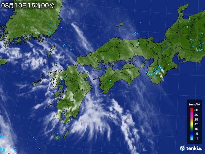 実況天気図(2019年08月10日)