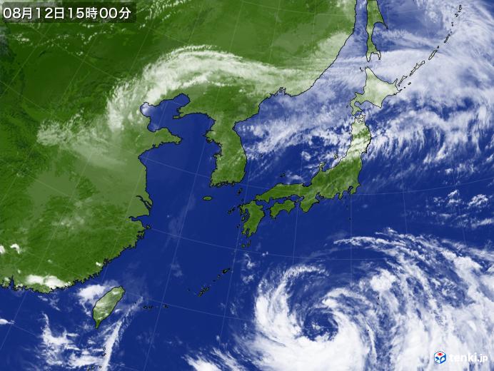 実況天気図(2019年08月12日)