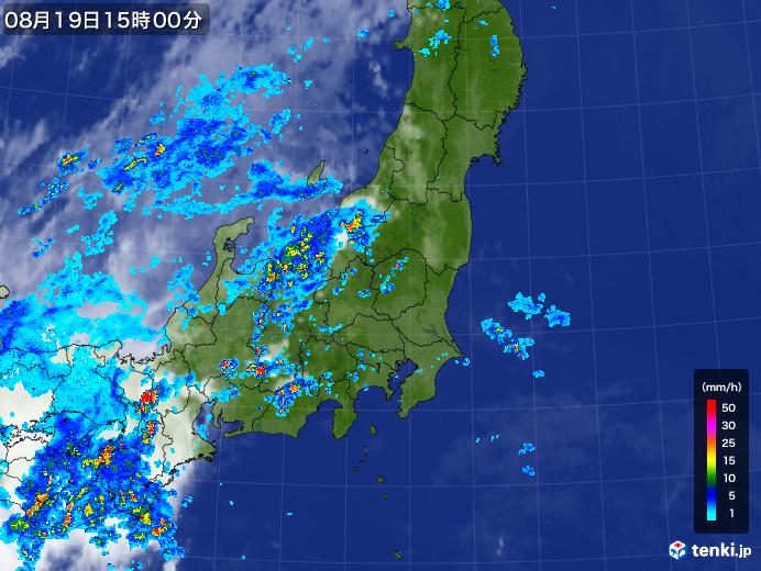 実況天気図(2019年08月19日)