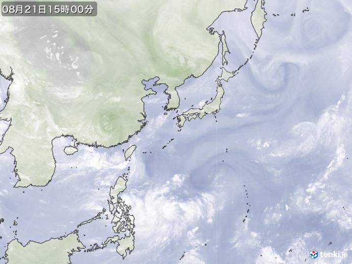 実況天気図(2019年08月21日)