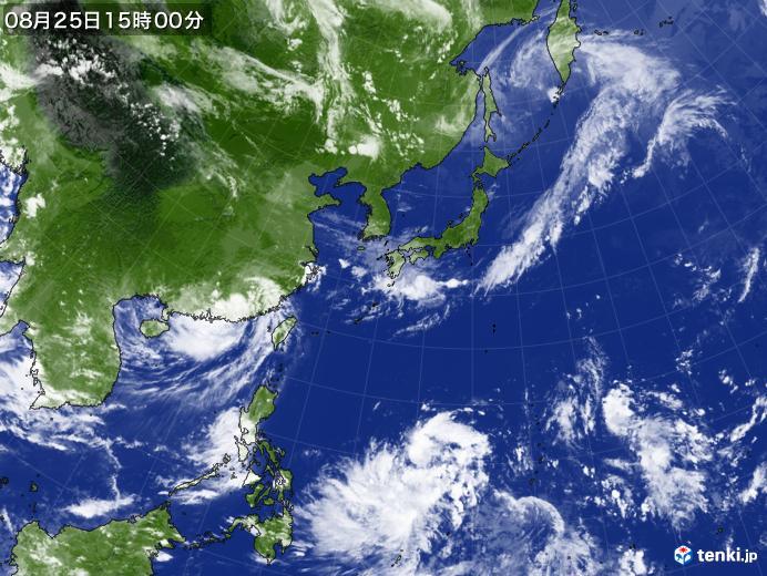 実況天気図(2019年08月25日)