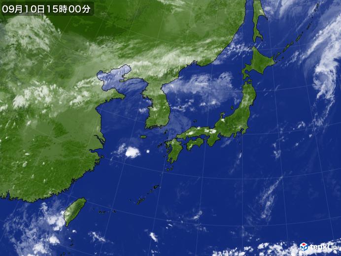 実況天気図(2019年09月10日)