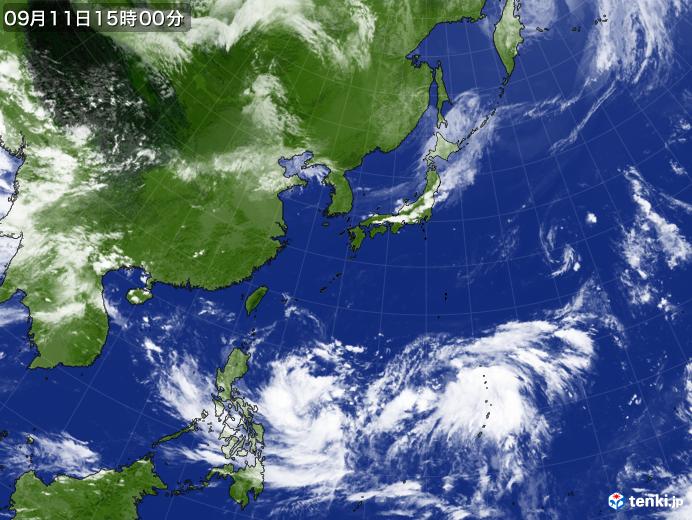 実況天気図(2019年09月11日)