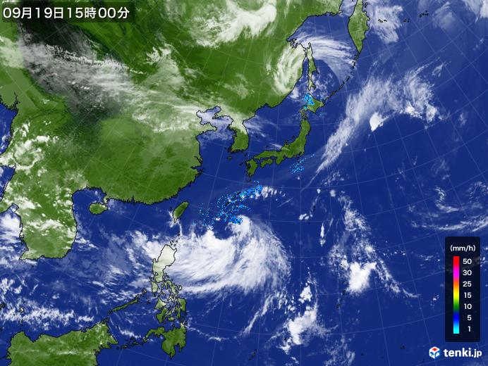実況天気図(2019年09月19日)