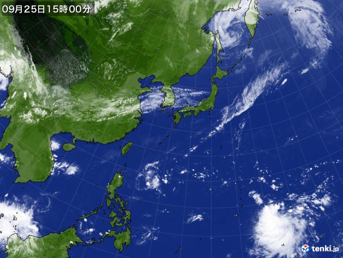 実況天気図(2019年09月25日)