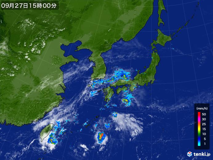 実況天気図(2019年09月27日)