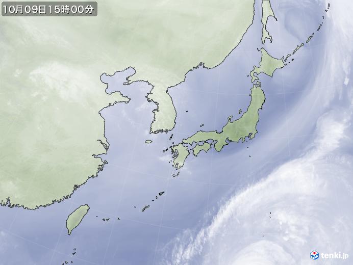 実況天気図(2019年10月09日)