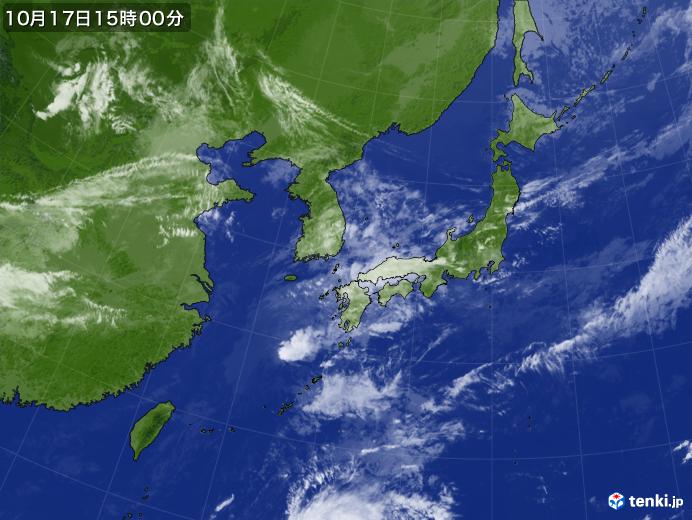 実況天気図(2019年10月17日)