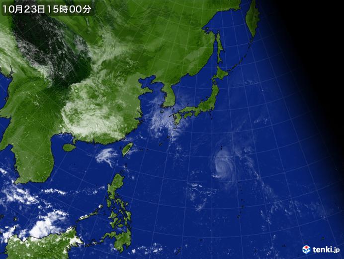 実況天気図(2019年10月23日)