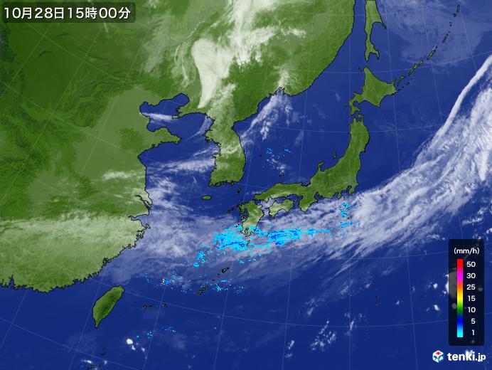 実況天気図(2019年10月28日)