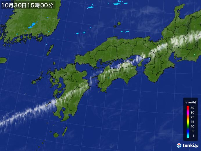 実況天気図(2019年10月30日)