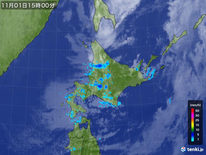 実況天気図(2019年11月01日)