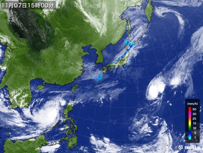 実況天気図(2019年11月07日)