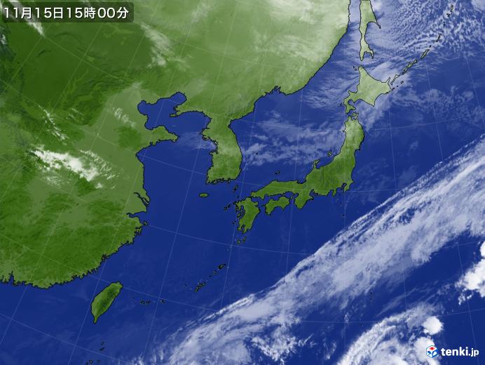 実況天気図(2019年11月15日)