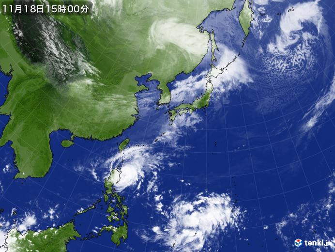 実況天気図(2019年11月18日)