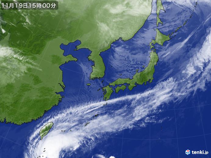 実況天気図(2019年11月19日)