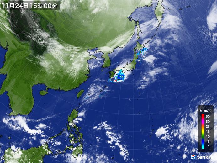 実況天気図(2019年11月24日)