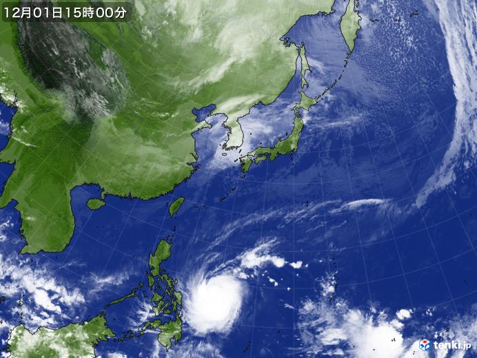 実況天気図(2019年12月01日)