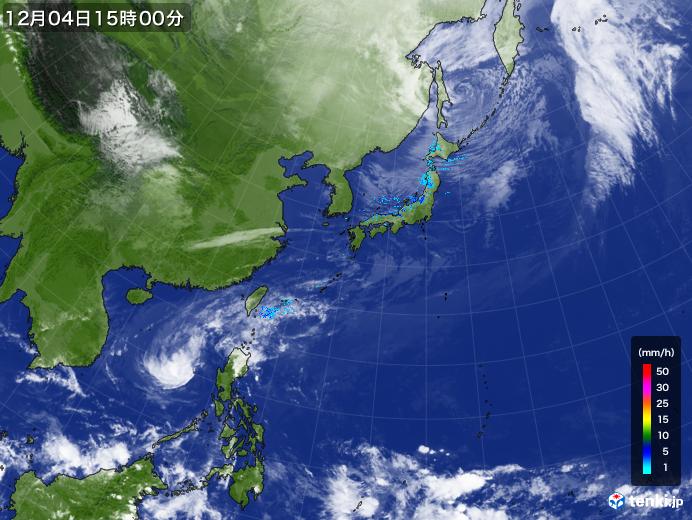 実況天気図(2019年12月04日)