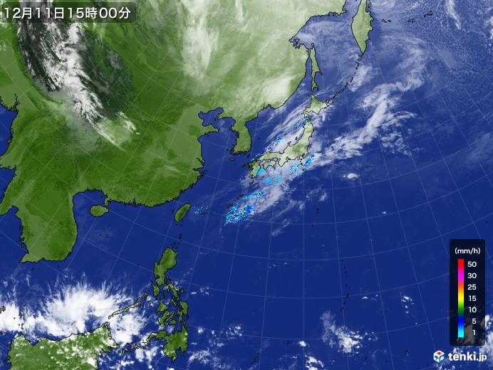 実況天気図(2019年12月11日)