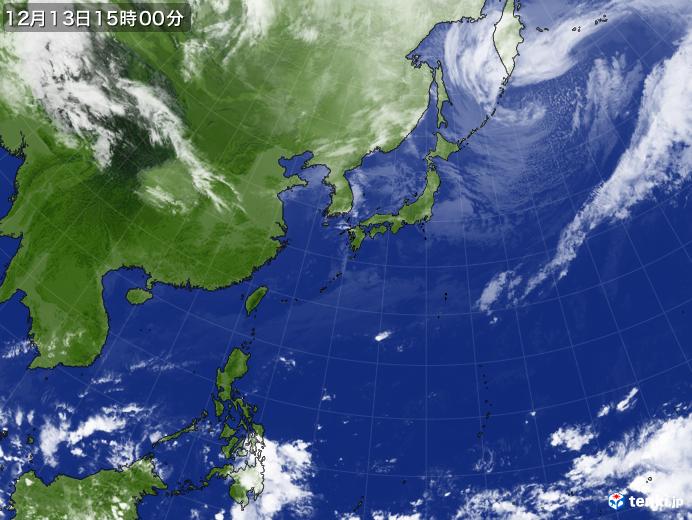 実況天気図(2019年12月13日)