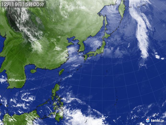 実況天気図(2019年12月19日)