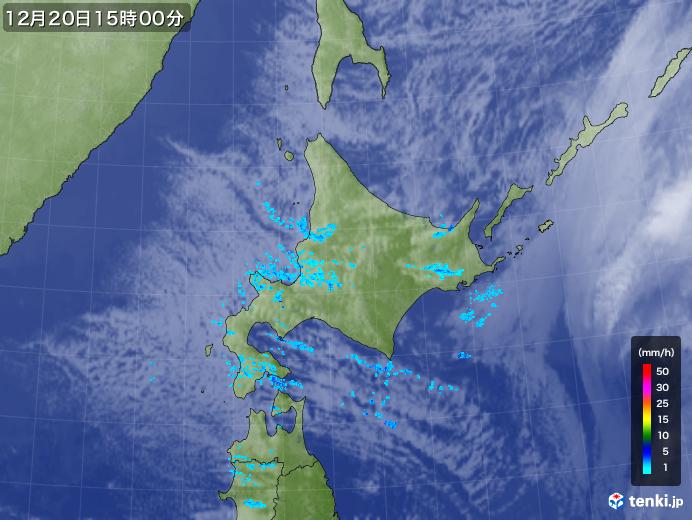 実況天気図(2019年12月20日)