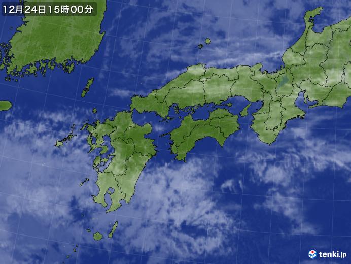 実況天気図(2019年12月24日)