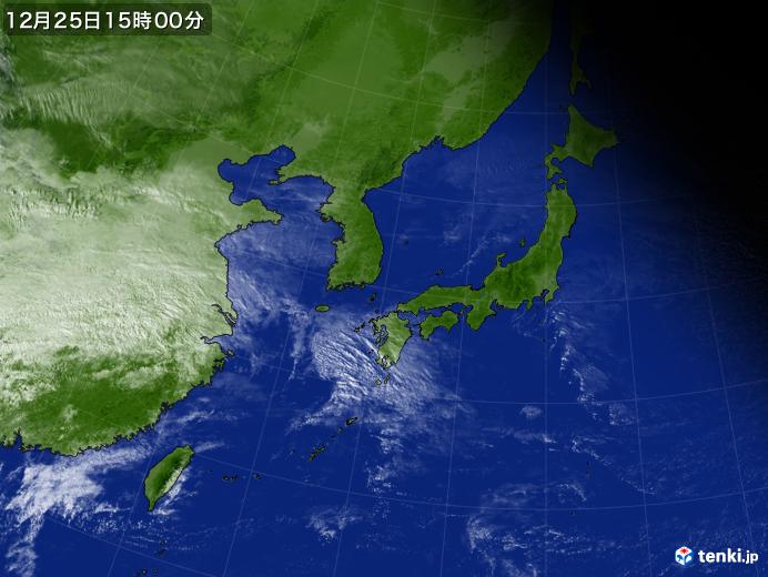 実況天気図(2019年12月25日)