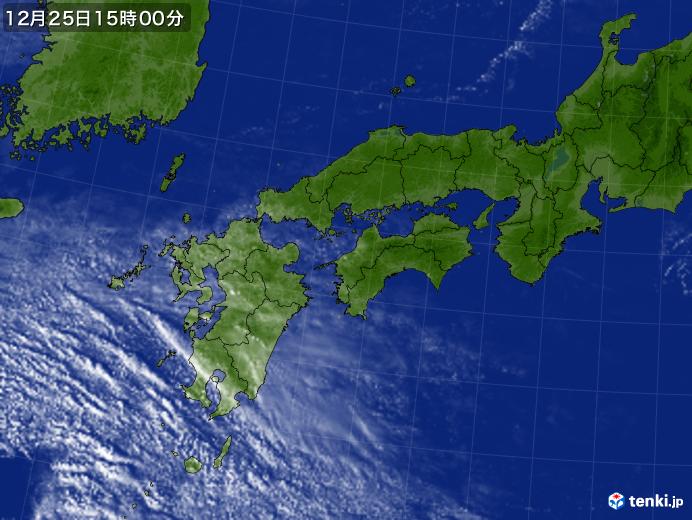実況天気図(2019年12月25日)