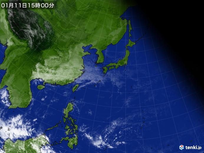 実況天気図(2020年01月11日)