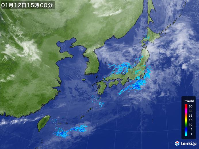 実況天気図(2020年01月12日)