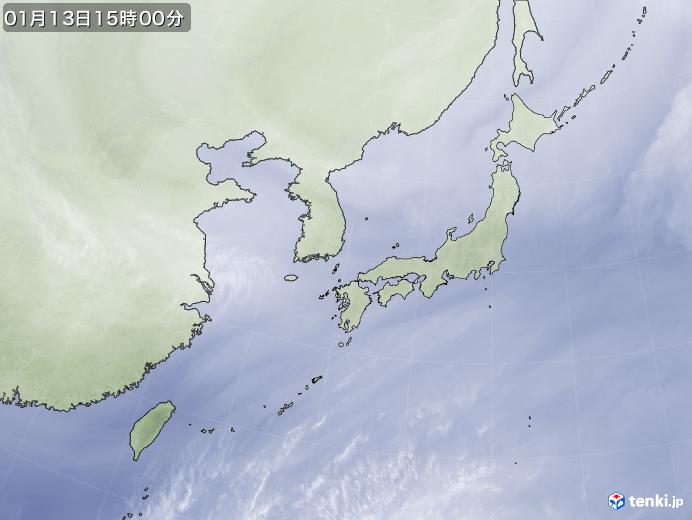 実況天気図(2020年01月13日)
