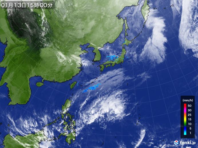 実況天気図(2020年01月13日)