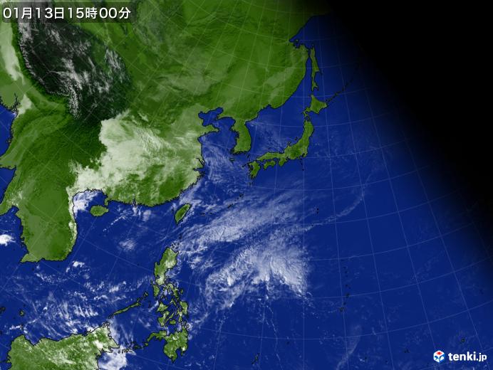 実況天気図(2020年01月13日)