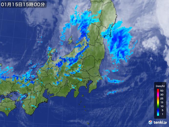 実況天気図(2020年01月15日)