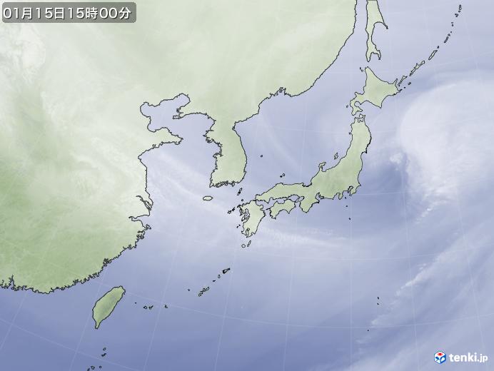 実況天気図(2020年01月15日)