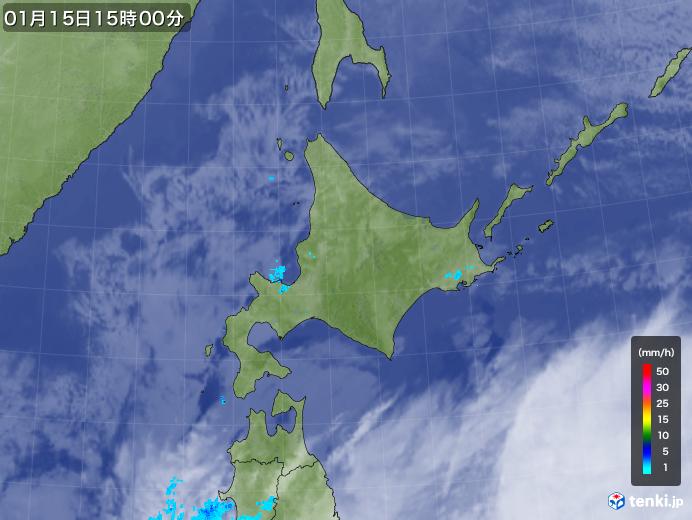 実況天気図(2020年01月15日)