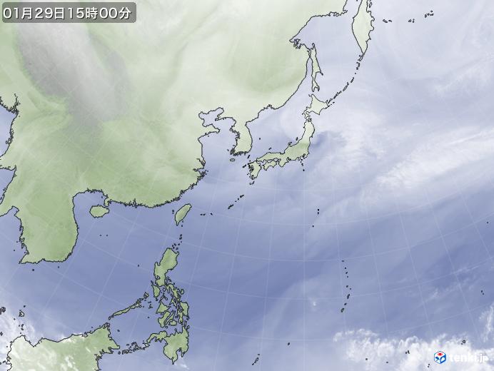 実況天気図(2020年01月29日)