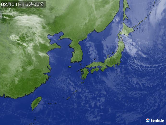 実況天気図(2020年02月01日)