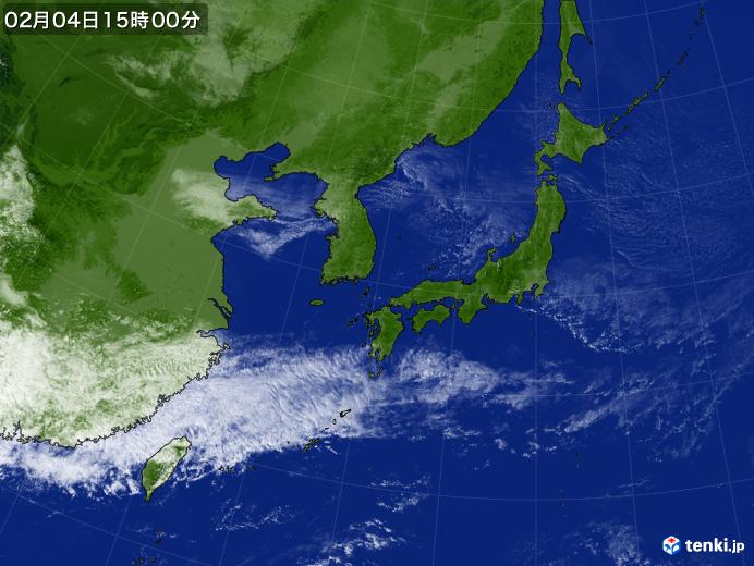 実況天気図(2020年02月04日)