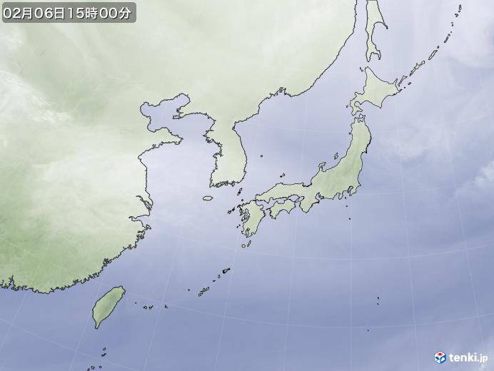 実況天気図(2020年02月06日)