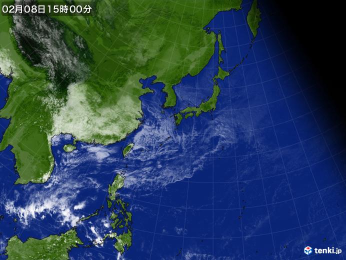 実況天気図(2020年02月08日)