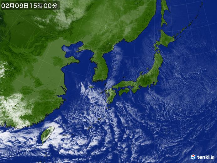 実況天気図(2020年02月09日)