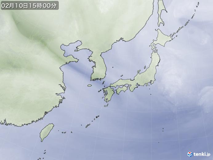 実況天気図(2020年02月10日)