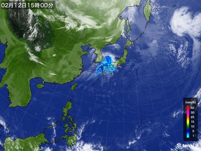 実況天気図(2020年02月12日)