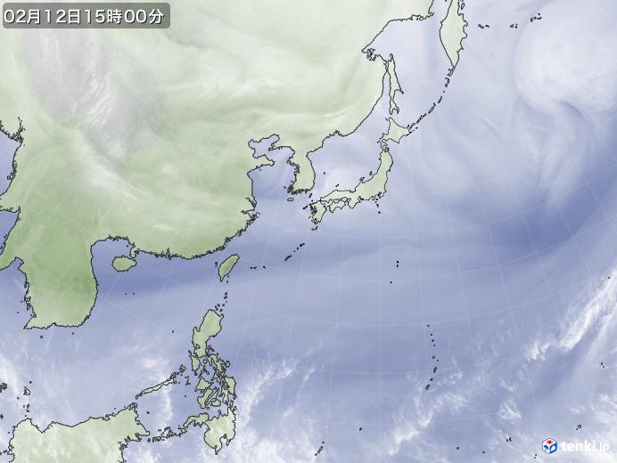 実況天気図(2020年02月12日)